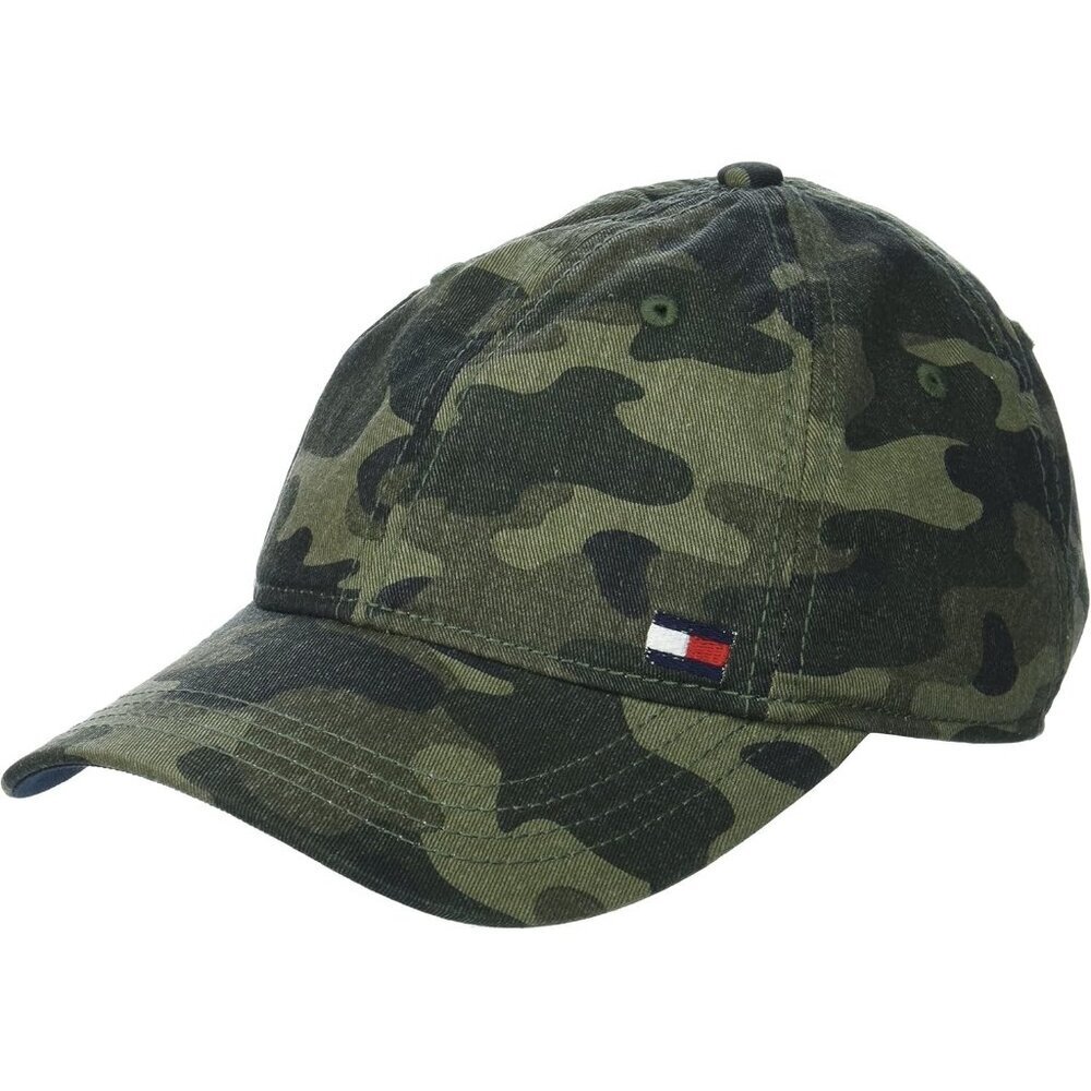 Tommy Hilfiger Men's Camo Cotton Billy Adjustable Flap Baseball Cap